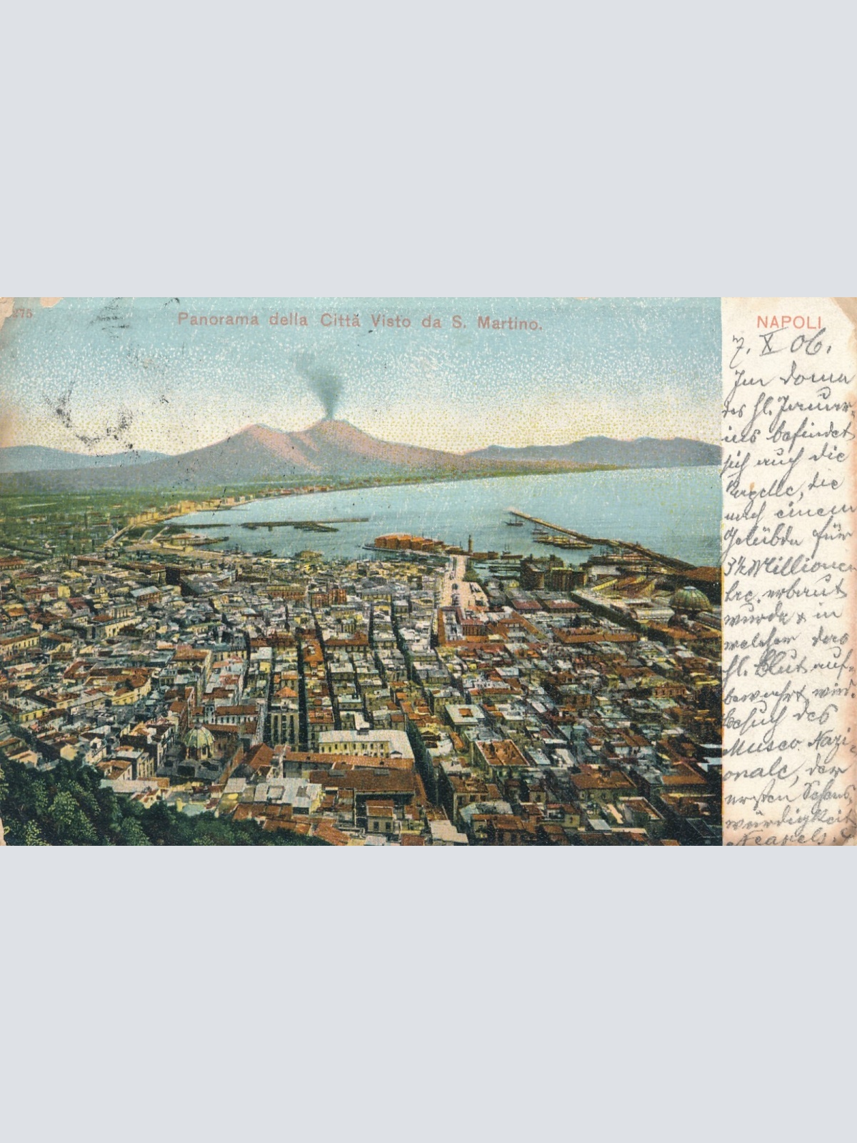 AK, Napoli, Panorama della Citta visto da S. Mar, Italien, Ansichtskarte (S4155)