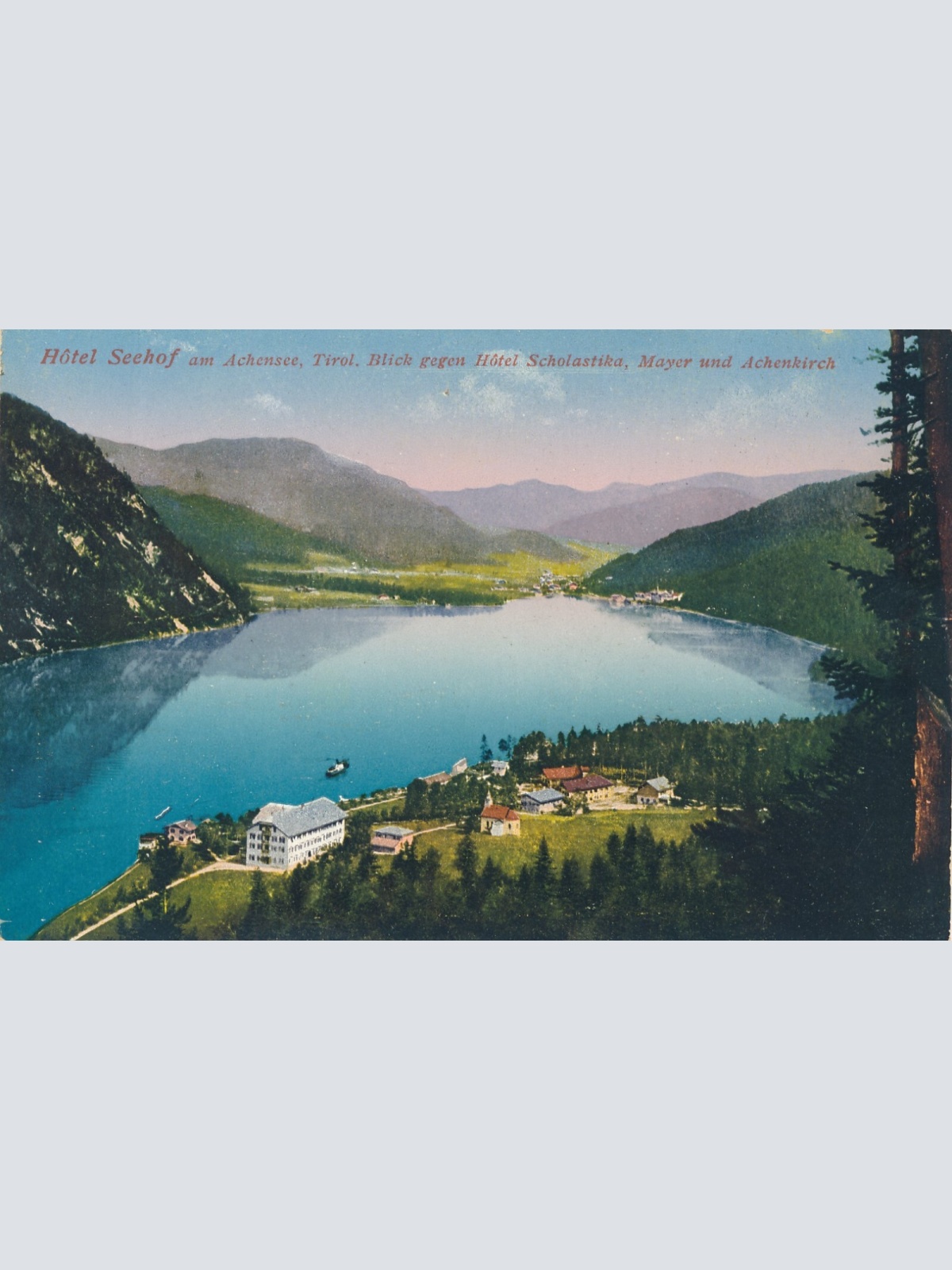 AK, Achensee, Hotel Seehof, Tirol,  Ansichtskarte (S4165)