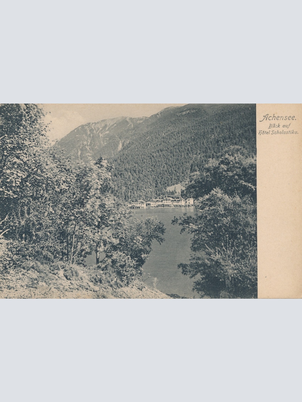 AK, Achensee, Hotel Scholastika, Tirol,  Ansichtskarte (S4173)