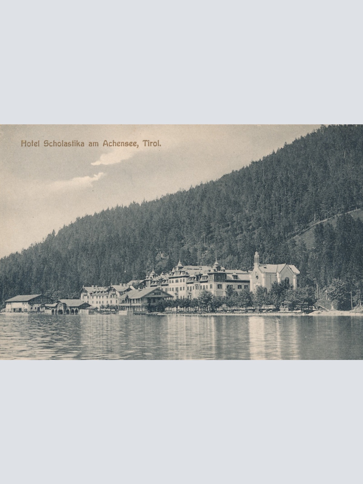 AK, Achensee, Hotel Scholastika, Tirol,  Ansichtskarte (S4181)