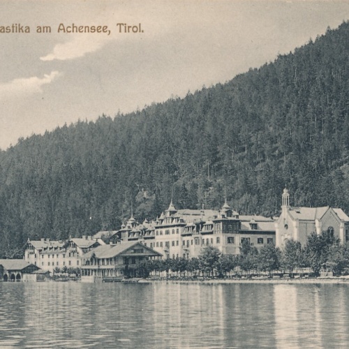 AK, Achensee, Hotel Scholastika, Tirol,  Ansichtskarte (S4181)