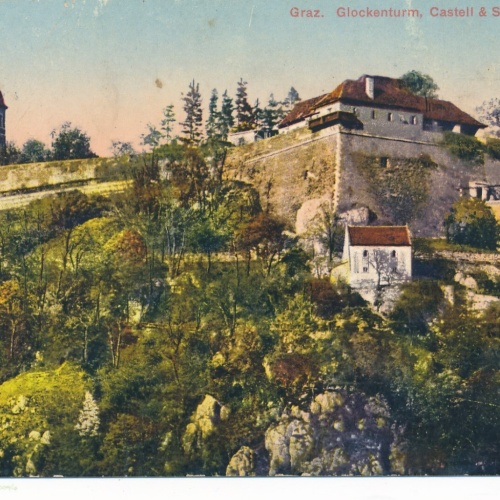 AK aus Graz Glockenturm Castell Starckenhäuschen Steiermark Ansichtskarte(13938)