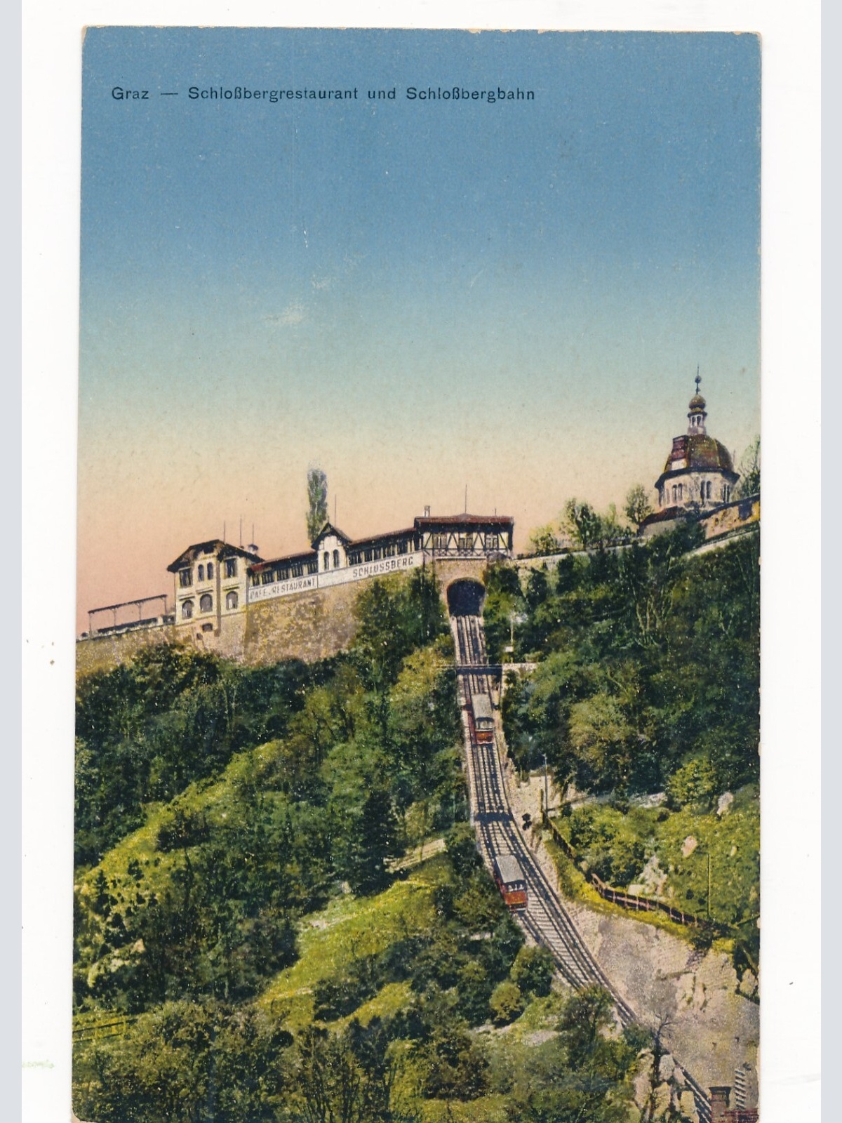 AK aus Graz Schloßbergrestaurant Shloßbergbahn Steiermark Ansichtskarte (13939)