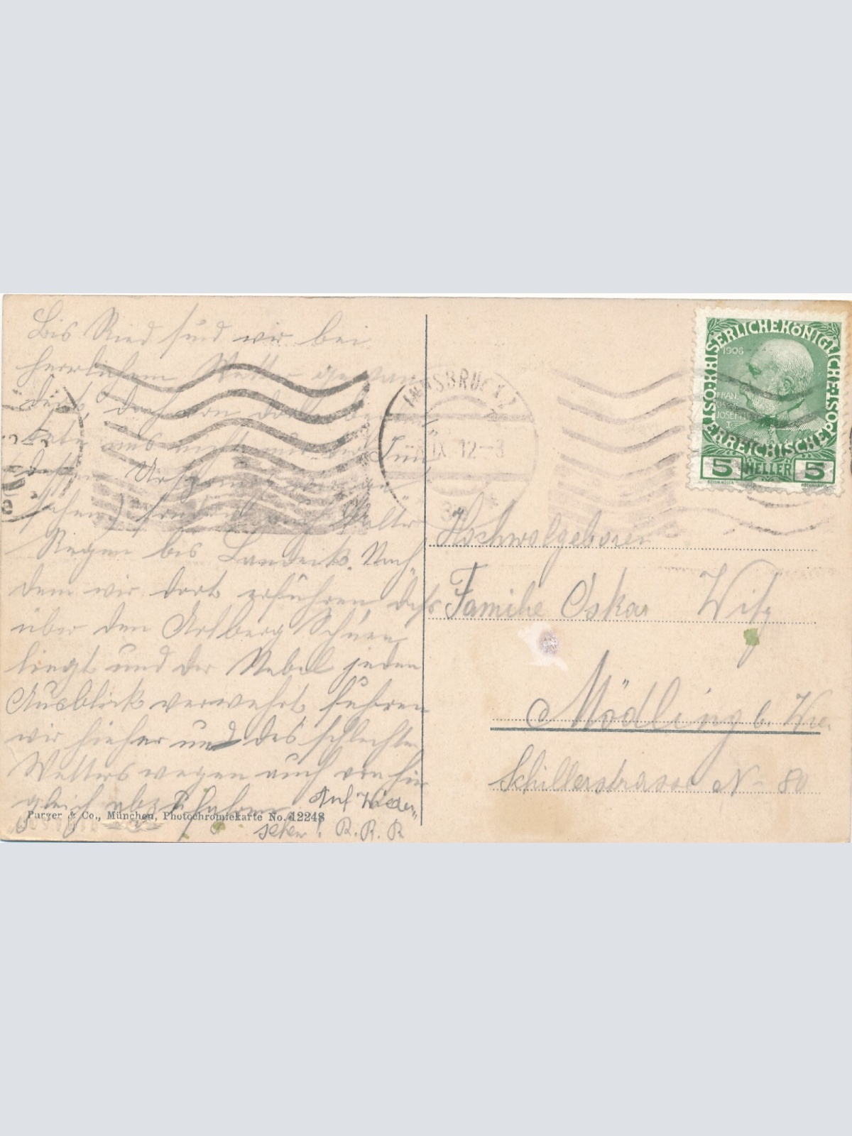 AK, Innsbruck, Pension Kayser, Tirol, Ansichtskarte (S4239)