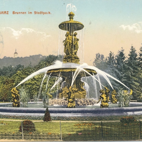 AK, Graz, Steiermark, Brunnen im Stadtpark, Ansichtskarte (S4260)