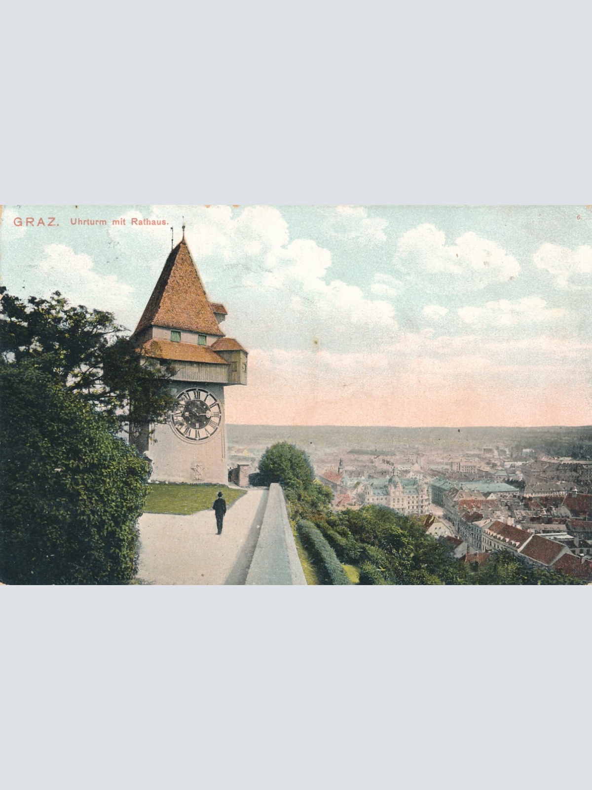 AK, Graz, Steiermark, Uhrturm mit Rathaus, Ansichtskarte (S4264)