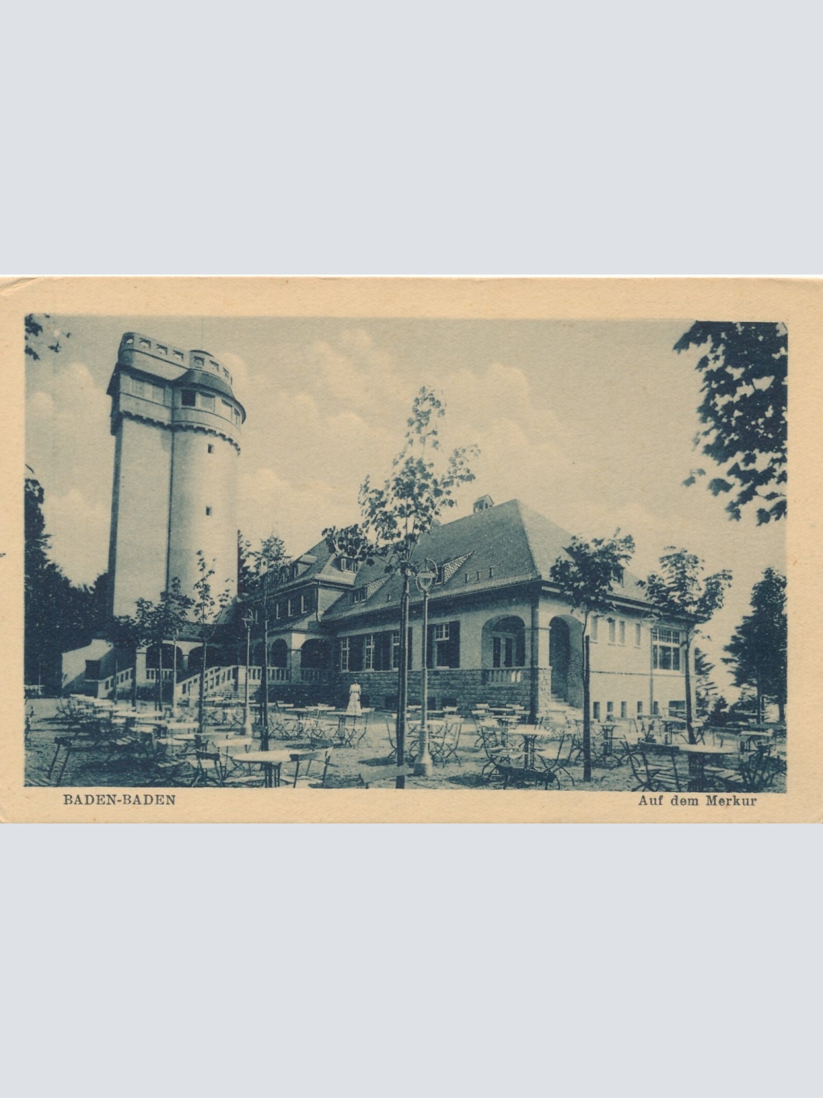 AK, Baden-Baden, Baden-Württemberg, auf dem Merkur, Ansichtskarte (S4289)