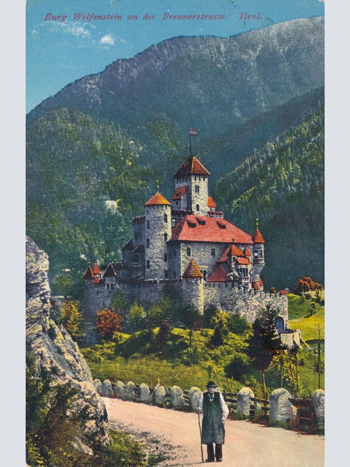 AK, Burg Welfenstein an der Brennerstraße, Italien, Ansichtskarte (S4311)