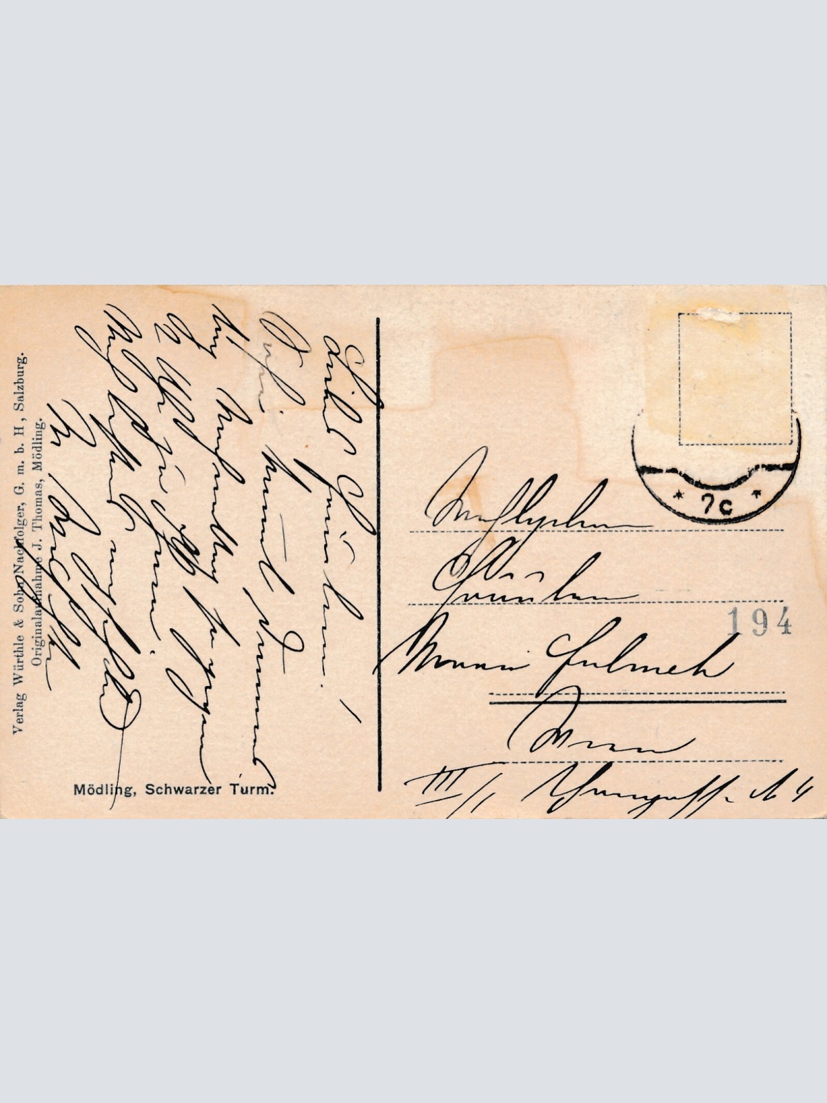 AK, Mödling, Schwarzer Turm, Niederösterreich, Ansichtskarte (S4323)