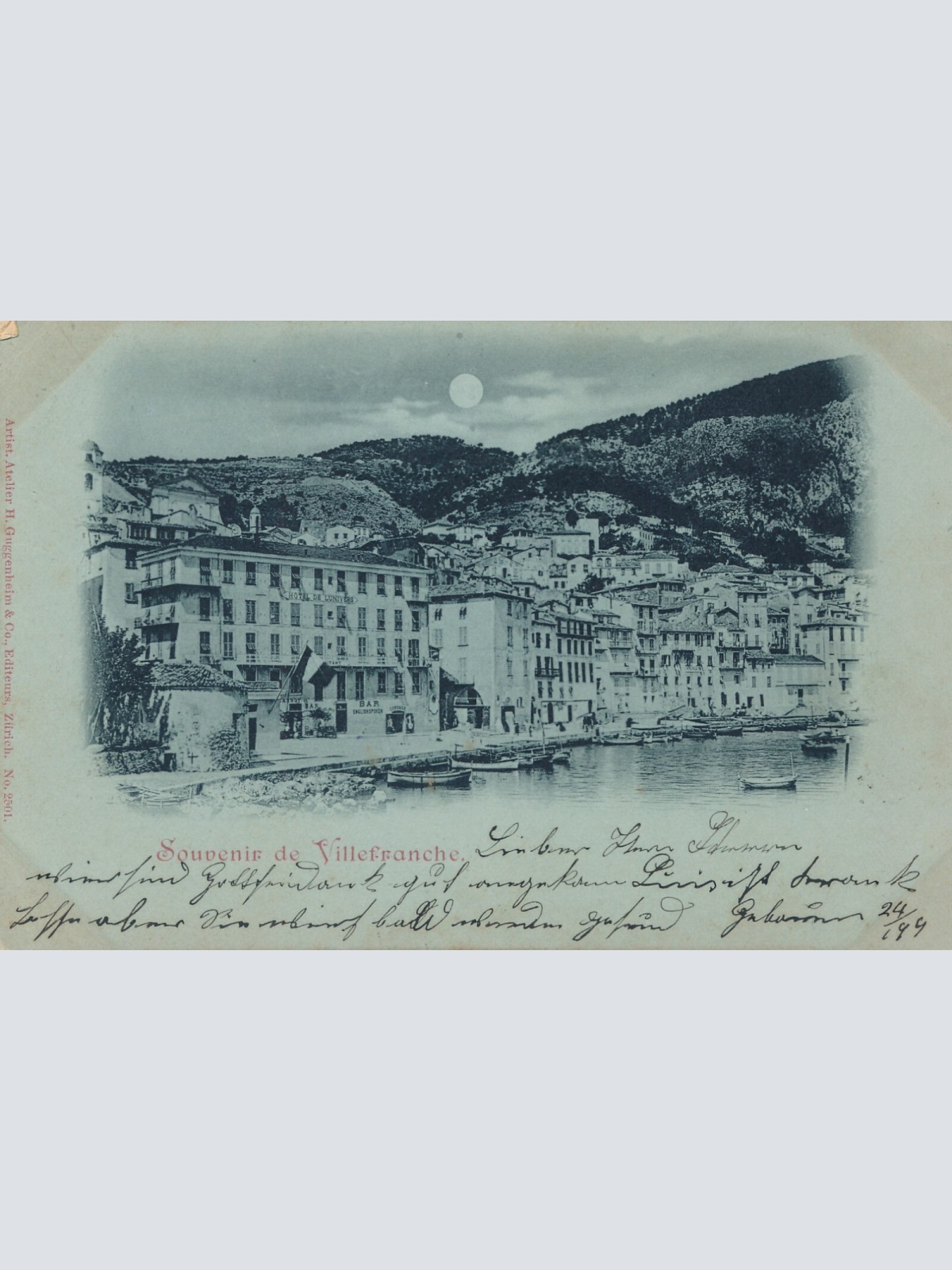 AK, Souvenir de Villefranche, Frankreich, Ansichtskarte (S4453)