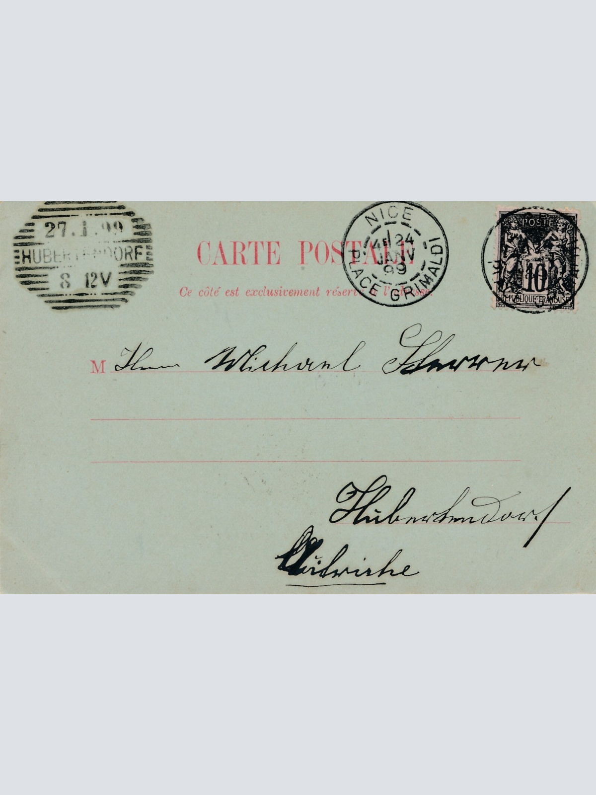 AK, Souvenir de Villefranche, Frankreich, Ansichtskarte (S4453)