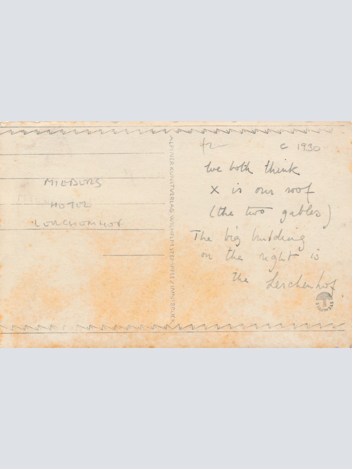 AK, Mieders, Hotel Lerchenhof, Tirol, Ansichtskarte (S4523)