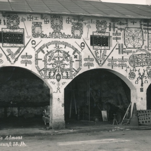 AK aus Admont mit Stiftsschmiede Handschmiede Steiermark Ansichtskarte (13665)