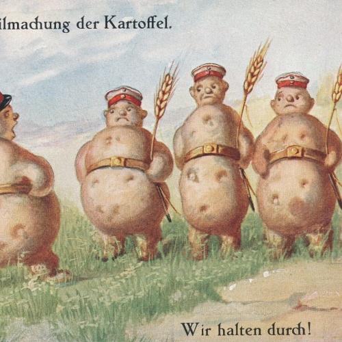 AK die Mobilmachung der Kartoffel wir halten durch Ansichtskarte (13705)