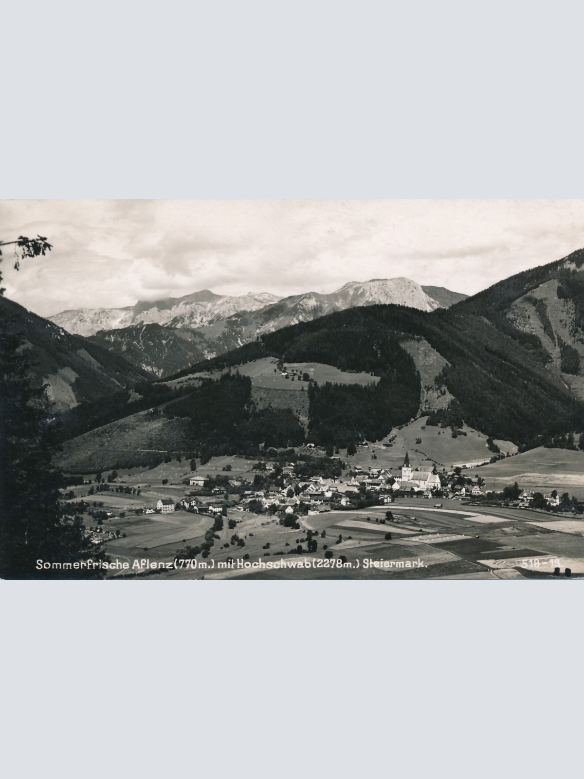 AK, Aflenz mit Hochschwab, Steiermark, Ansichtskarte (S4541)