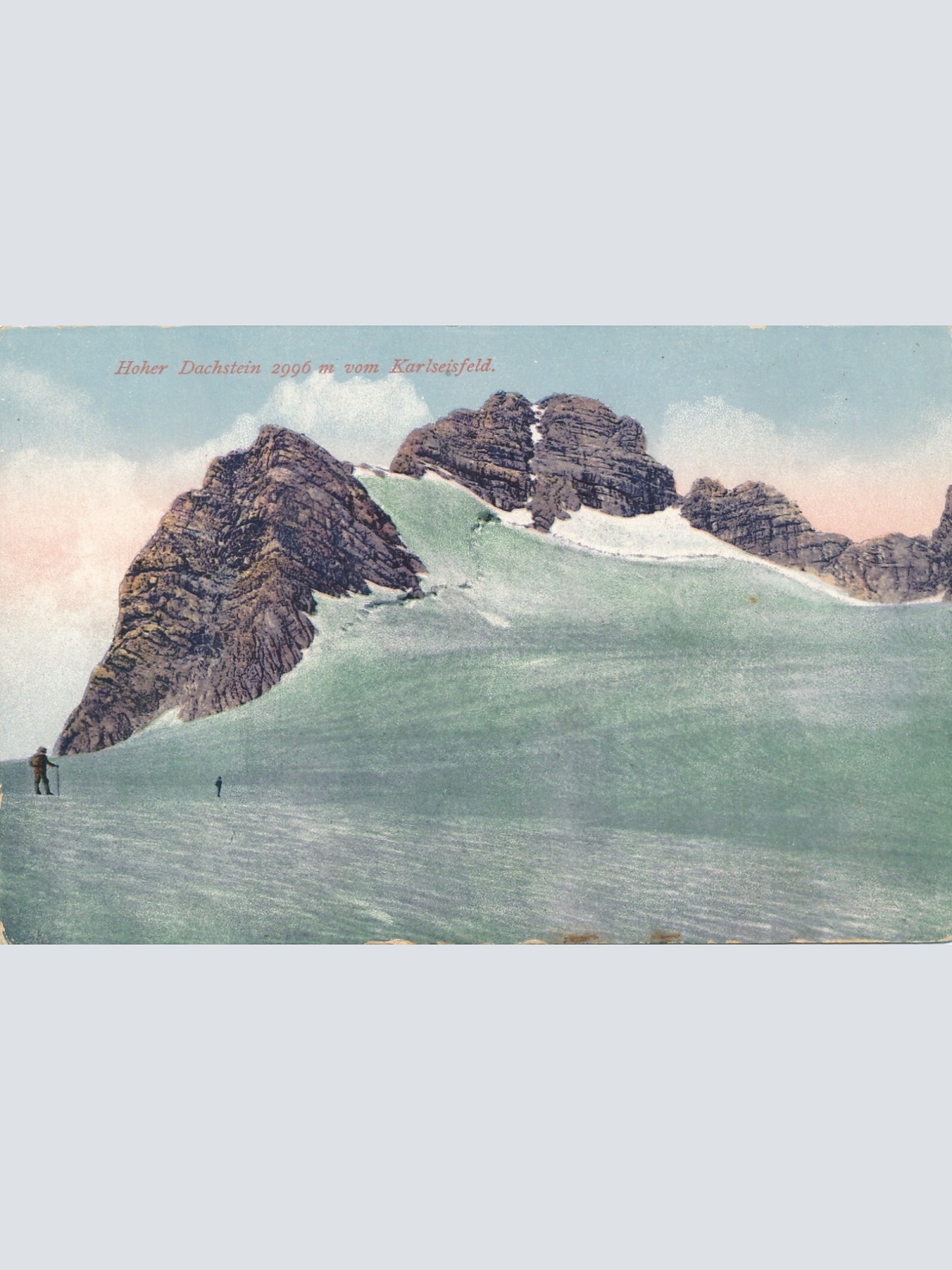 AK, Hoher Dachstein vom Karlseisfeld, Oberösterreich, Ansichtskarte (S4542)