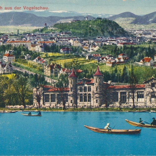 AK aus Graz Hilmteich aus der Vogelschau Steiermark Ansichtskarte (14080)