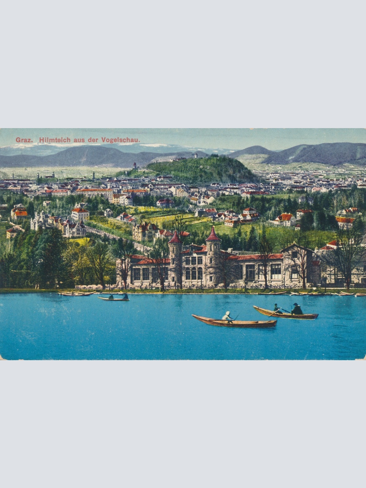 AK aus Graz Hilmteich aus der Vogelschau Steiermark Ansichtskarte (14080)