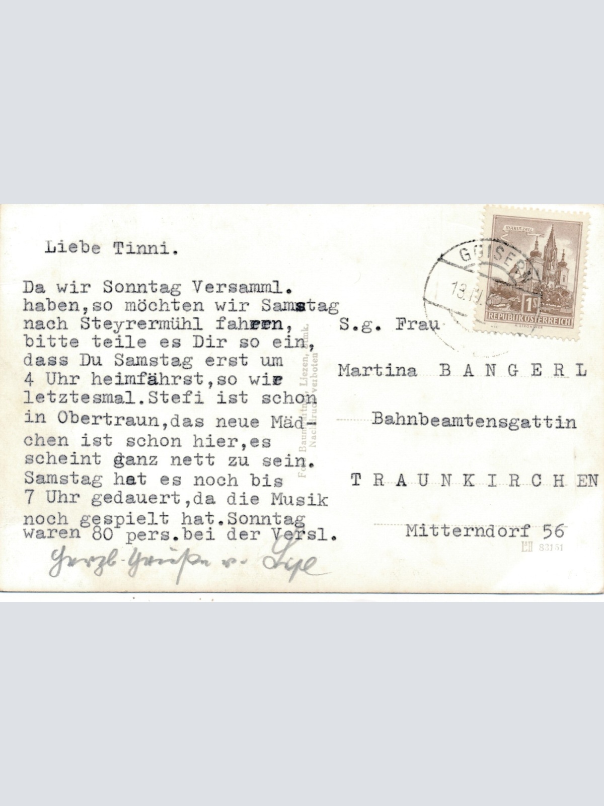 AK aus Frauenberg an der Enns Kircheninneres Steiermark Ansichtskarte (14090)