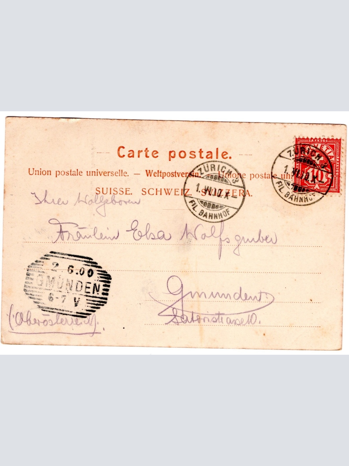 AK, Zürich, Schweiz, Gemüsemarkt und St. Peterskirche (S4597)