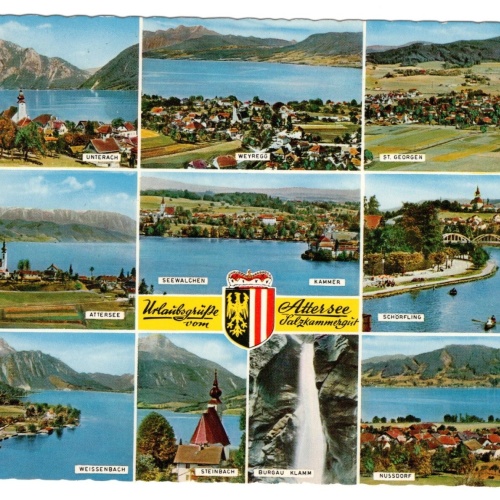 AK, Urlaubsgrüße vom Attersee, Oberösterreich (S4664)