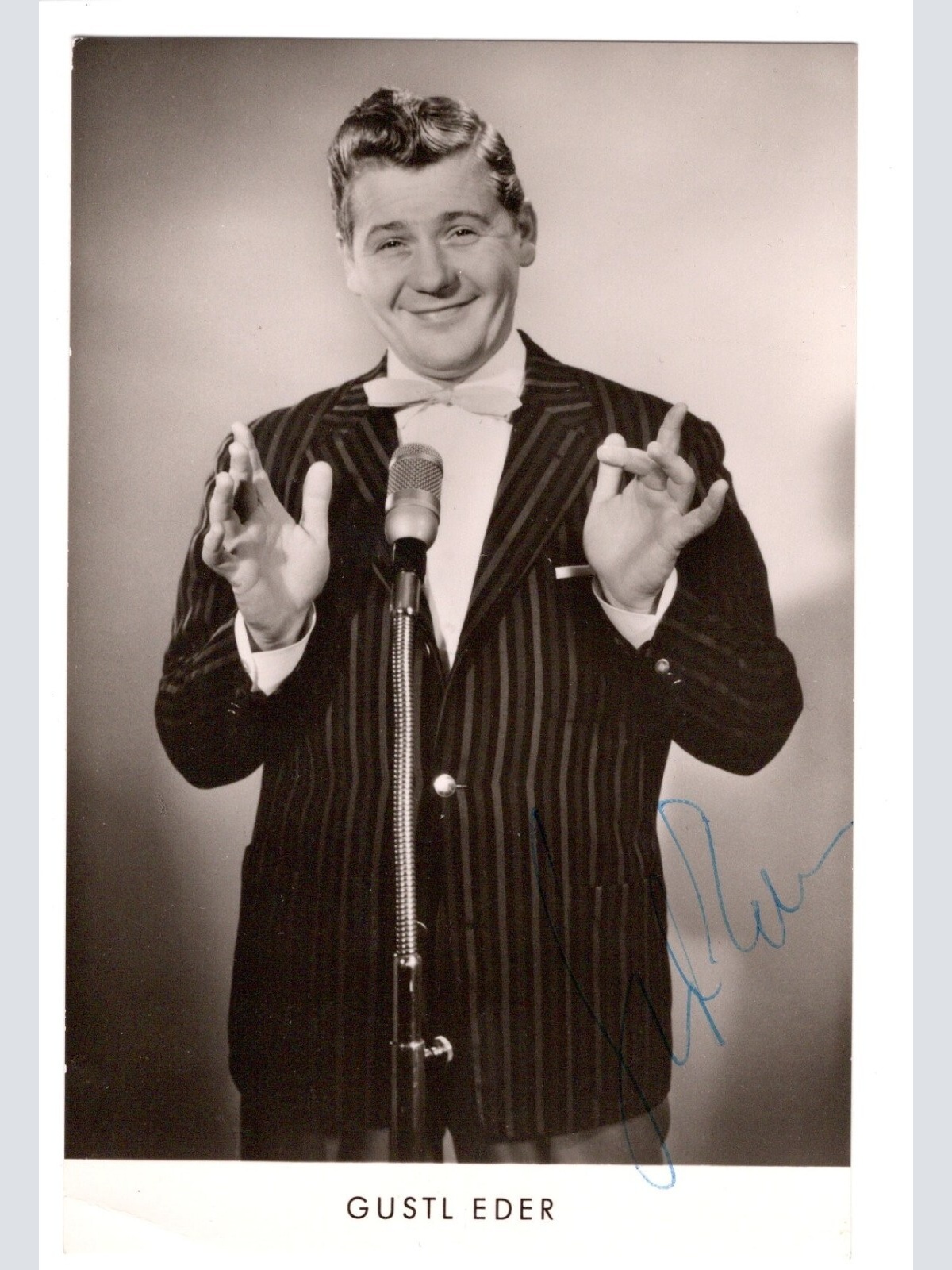 AK, Autogramm Karte, Gustl Eder, mit Unterschrift, Ansichtskarte (S4674)