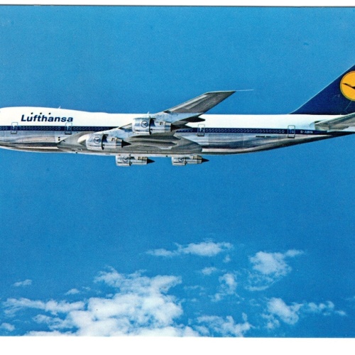 AK, Lufthansa, Boeing Jet 747, Ansichtskarte (S4679)