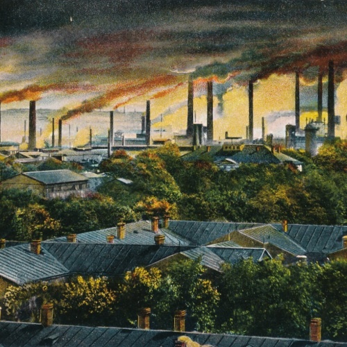 AK aus Mähr Ostrau Witkowitz Hochöfen Tschechoslowakei Ansichtskarte (13951)