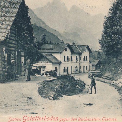 AK aus Gstatterboden mit Menschen Steiermark Ansichtskarte (13941)