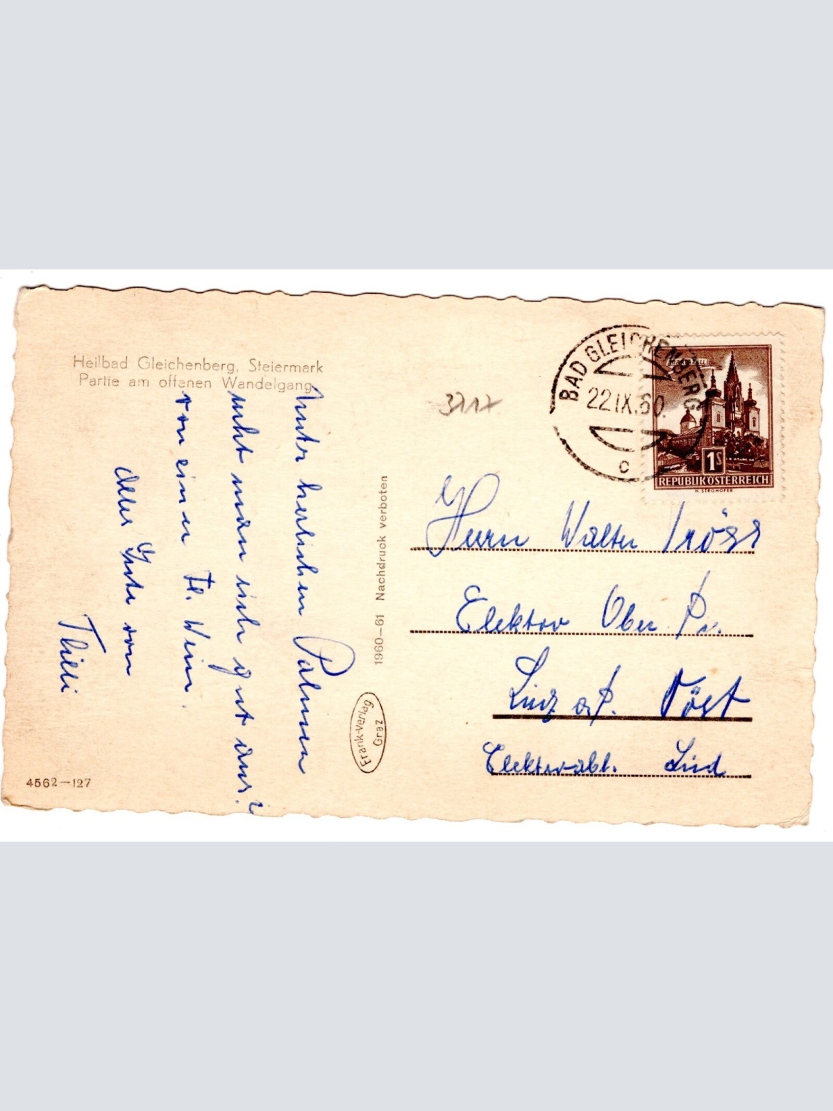 AK, Heilbad Gleichenberg, Steiermark, Ansichtskarte (S4696)