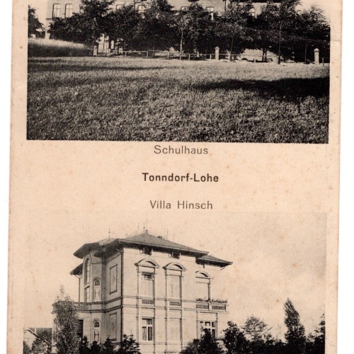 AK, Schulhaus Tonndorf-Lohe, Villa Hinsch,  Ansichtskarte (S4715)
