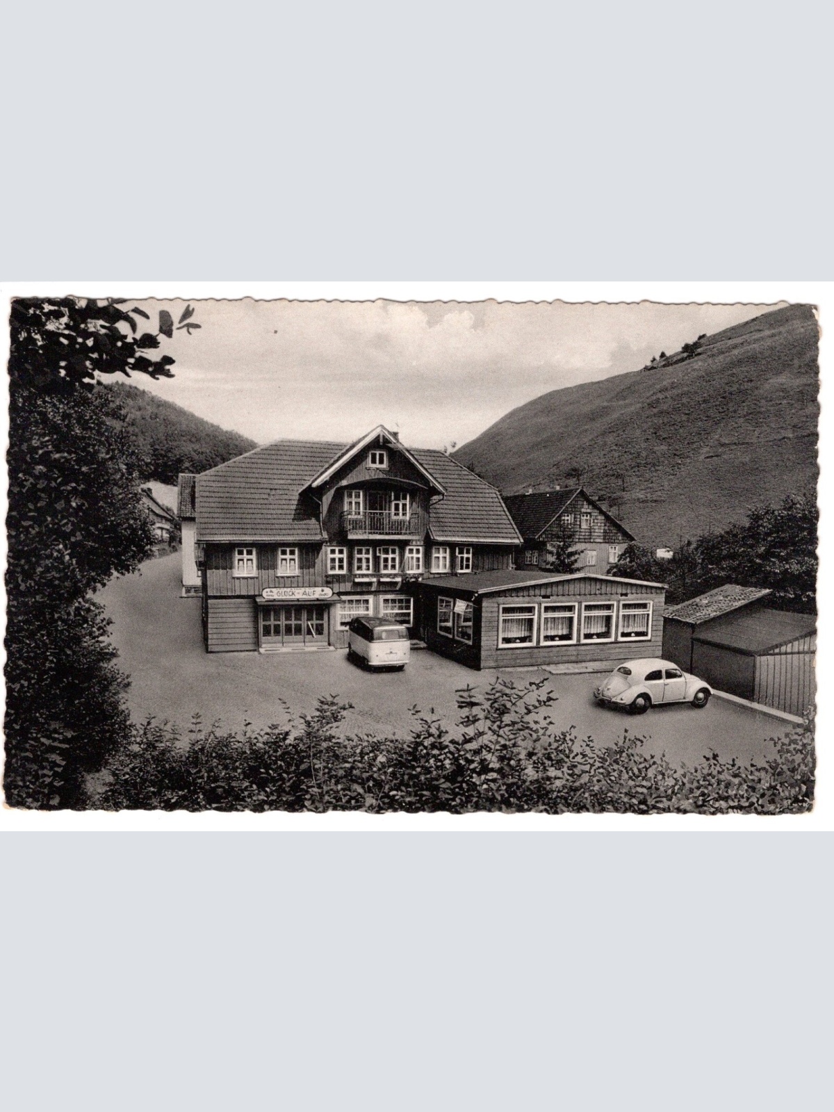 AK, Gasthaus Glückauf, Lerbach im Harz, Niedersachsen,  Ansichtskarte (S4724)