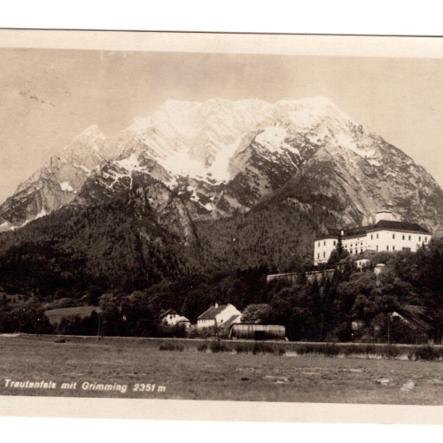 AK, Schloss Trautenfels mit Grimming, Steiermark,  Ansichtskarte (S4752)