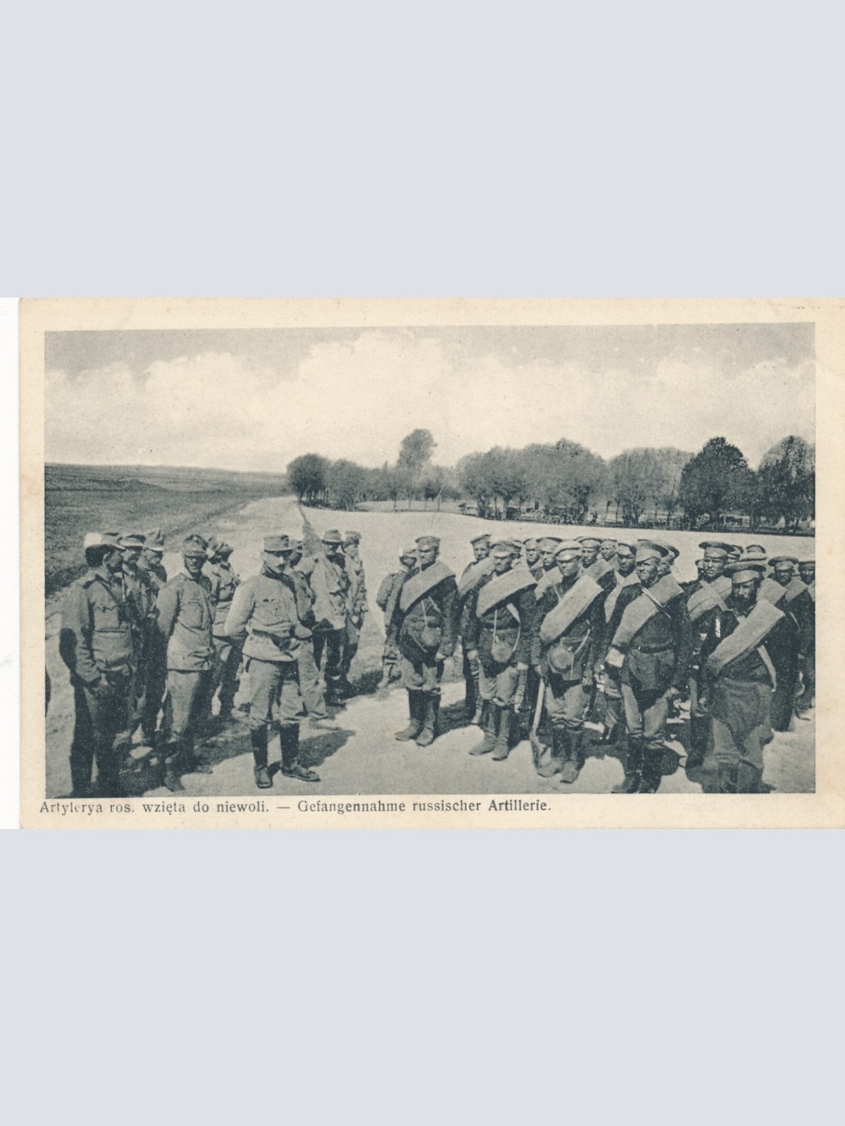 AK Gefangennahme russischer Artillerie Ansichtskarte (14016)
