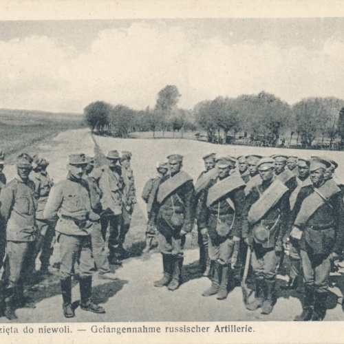 AK Gefangennahme russischer Artillerie Ansichtskarte (14016)