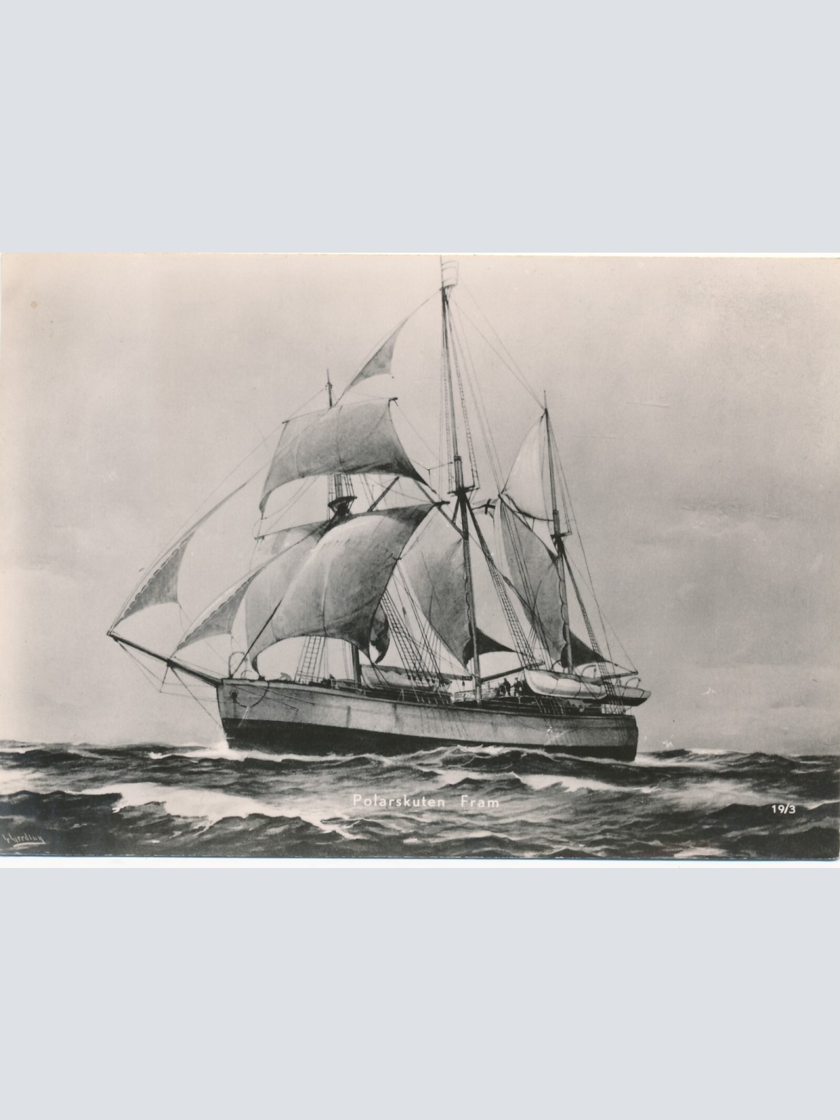 AK Polarskuten Fram Schiff Ansichtskarte (14167)