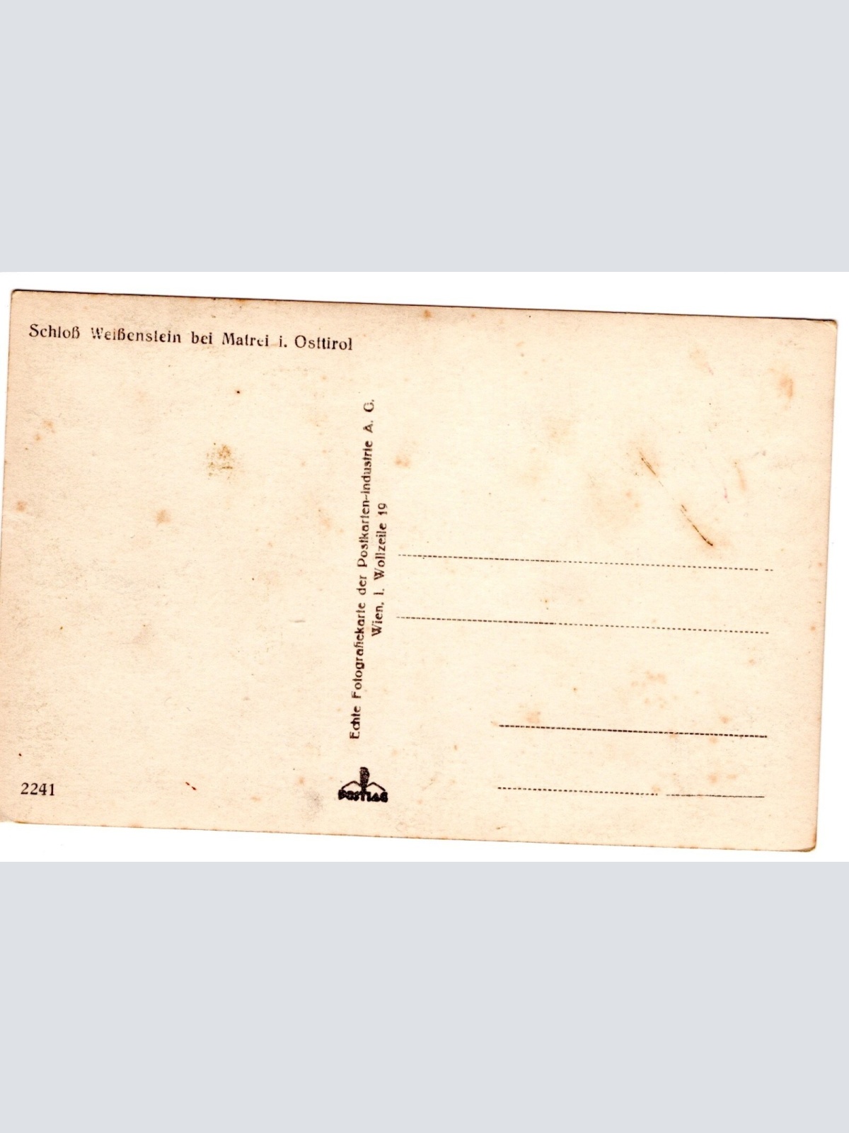 AK, Schloss Weißenstein bei Matrei i. Tirol, Ansichtskarte (S4809)