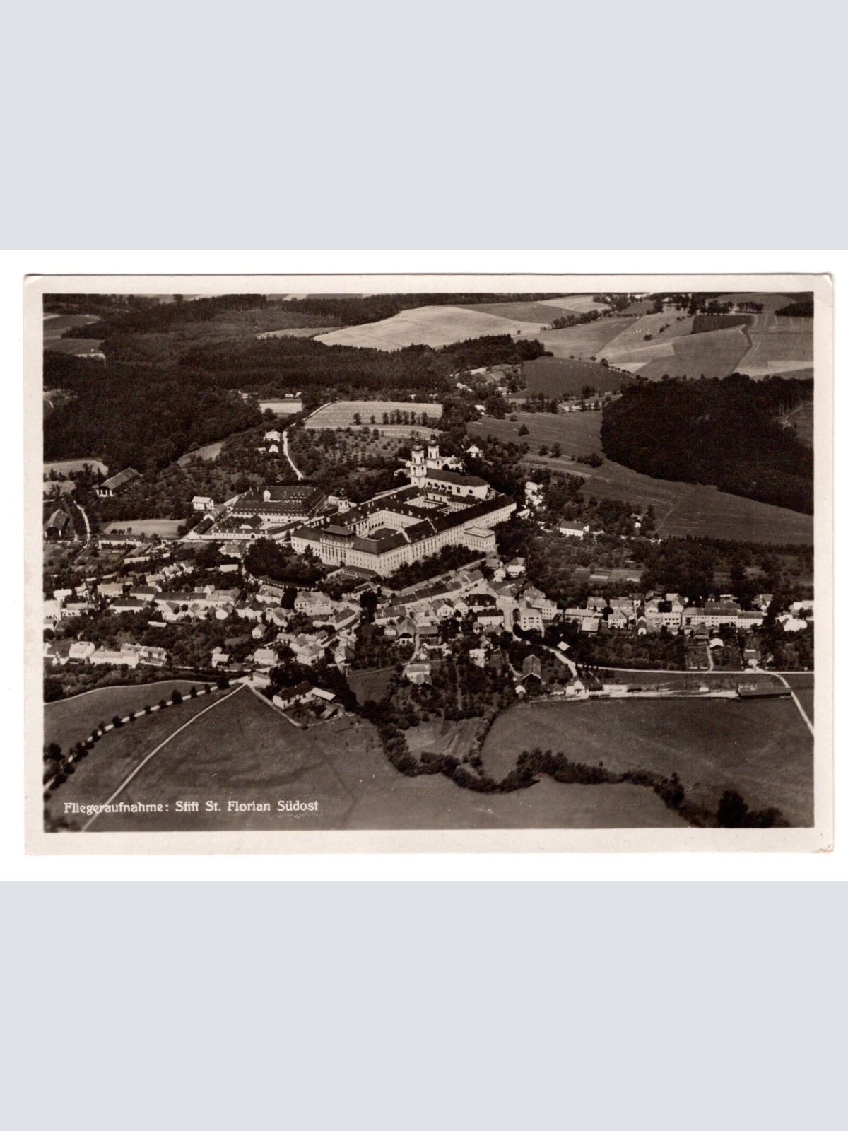 AK, Fliegeraufnahme, St. Florian, Oberösterreich, Ansichtskarte (S4866)