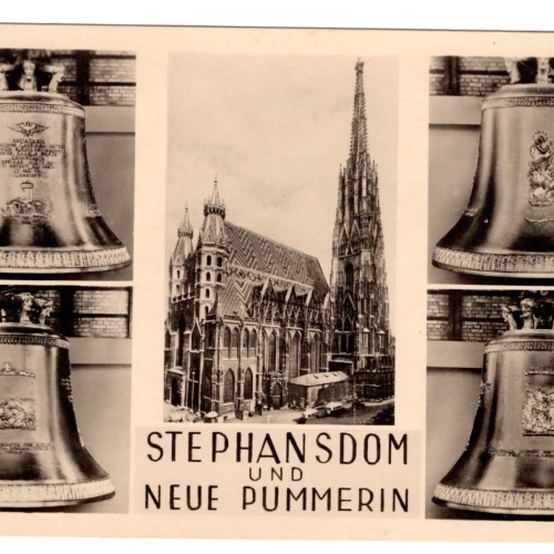 AK, Wien Stephansdom und neue Pummerin, Ansichtskarte (S4907)