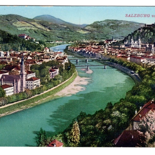 AK, Salzburg von Mülln, Ansichtskarte (S4917)