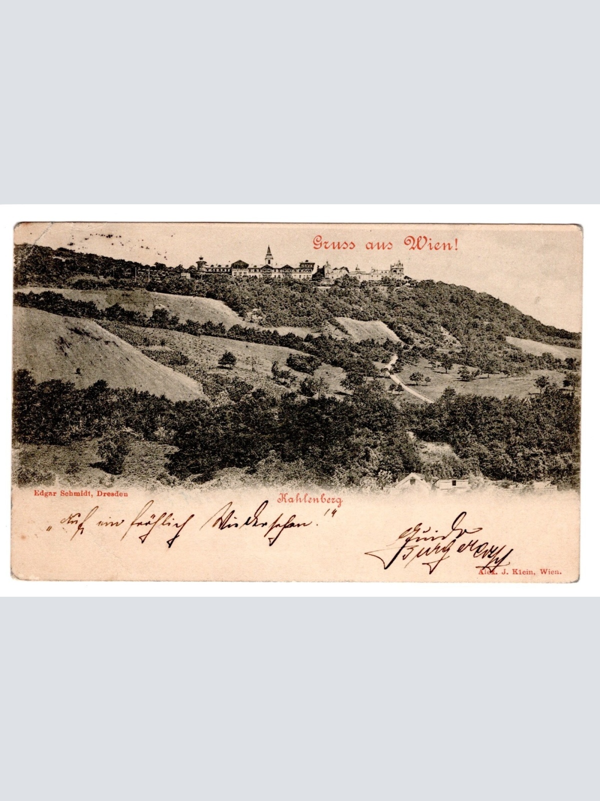 AK, Gruß aus Wien, Kahlenberg, Ansichtskarte (S4929)