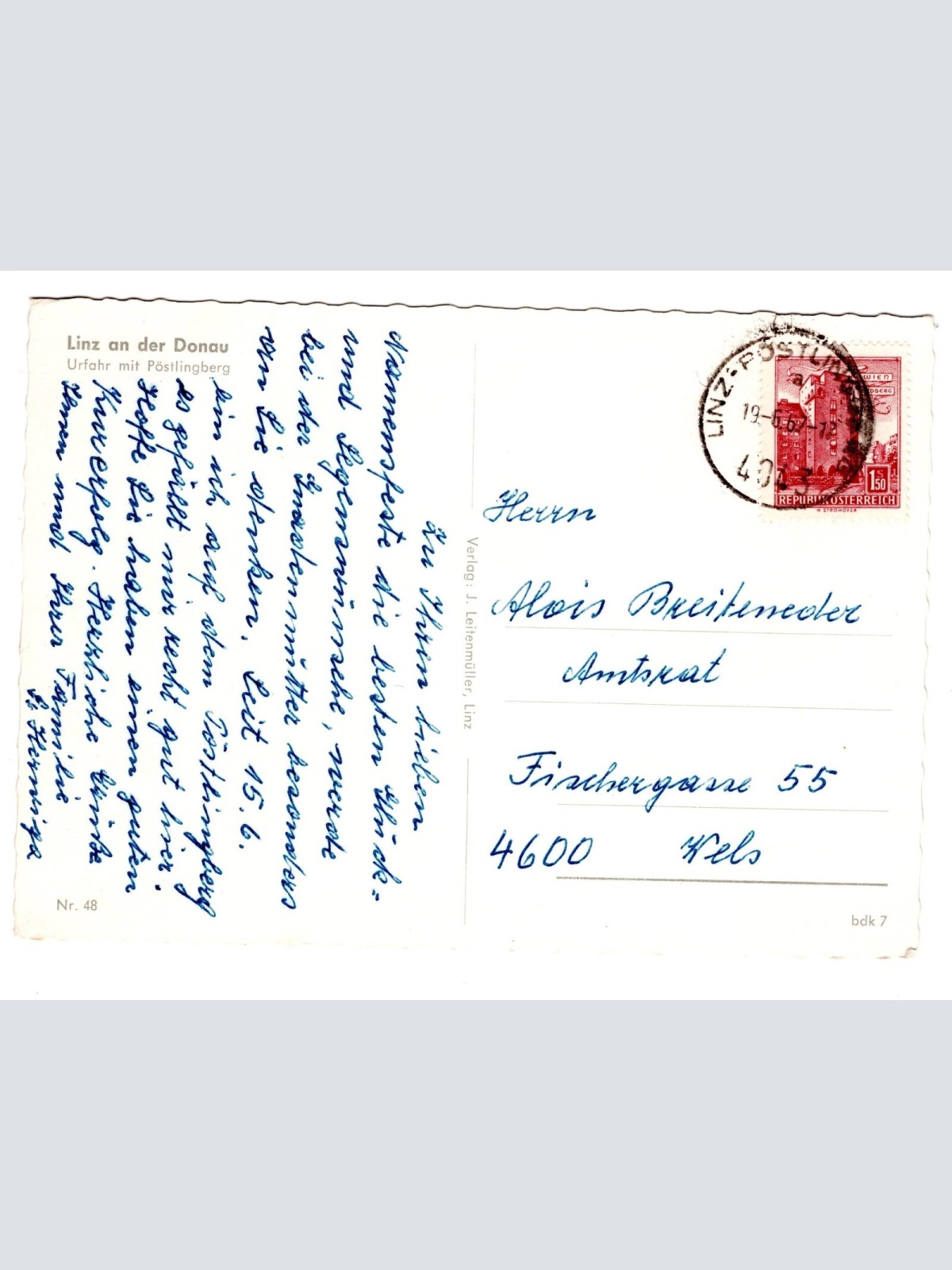 AK, Linz an der Donau, Urfahr, Oberösterreich, Ansichtskarte (S4952)