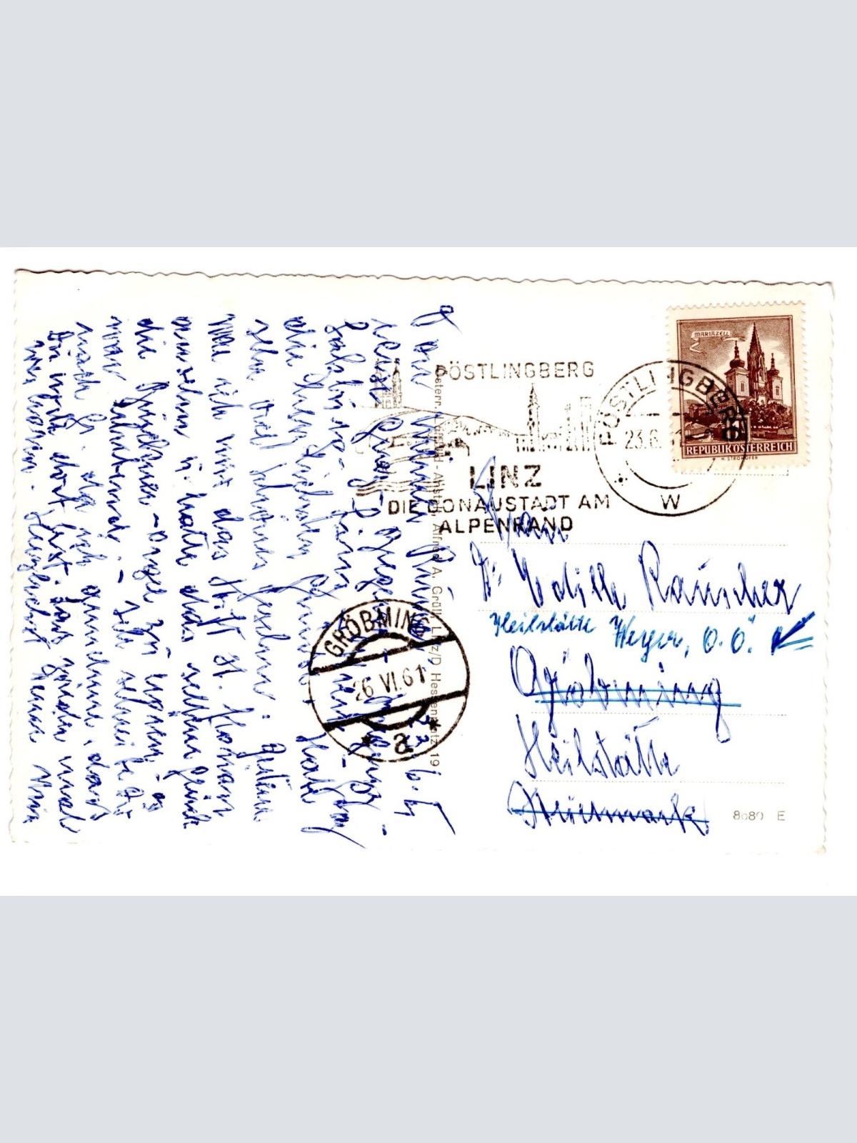 AK, Linz an der Donau, Fliegeraufnahme, Oberösterreich, Ansichtskarte (S4957)