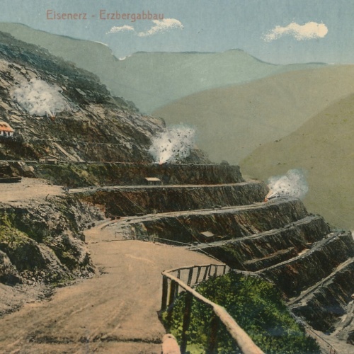 AK aus Eisenerz - Erzbergabbau Steiermark Ansichtskarte (14200)
