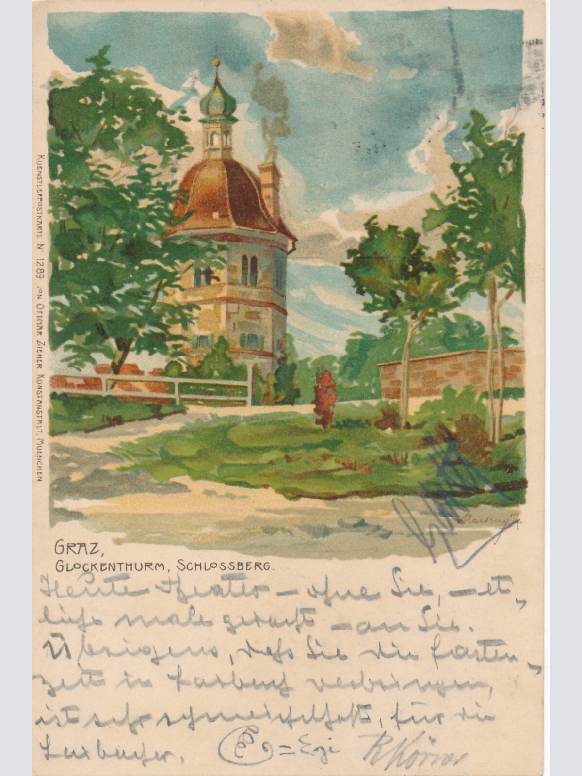 AK aus Graz Glockenturm Schlossberg Steiermark Ansichtskarte (14205)