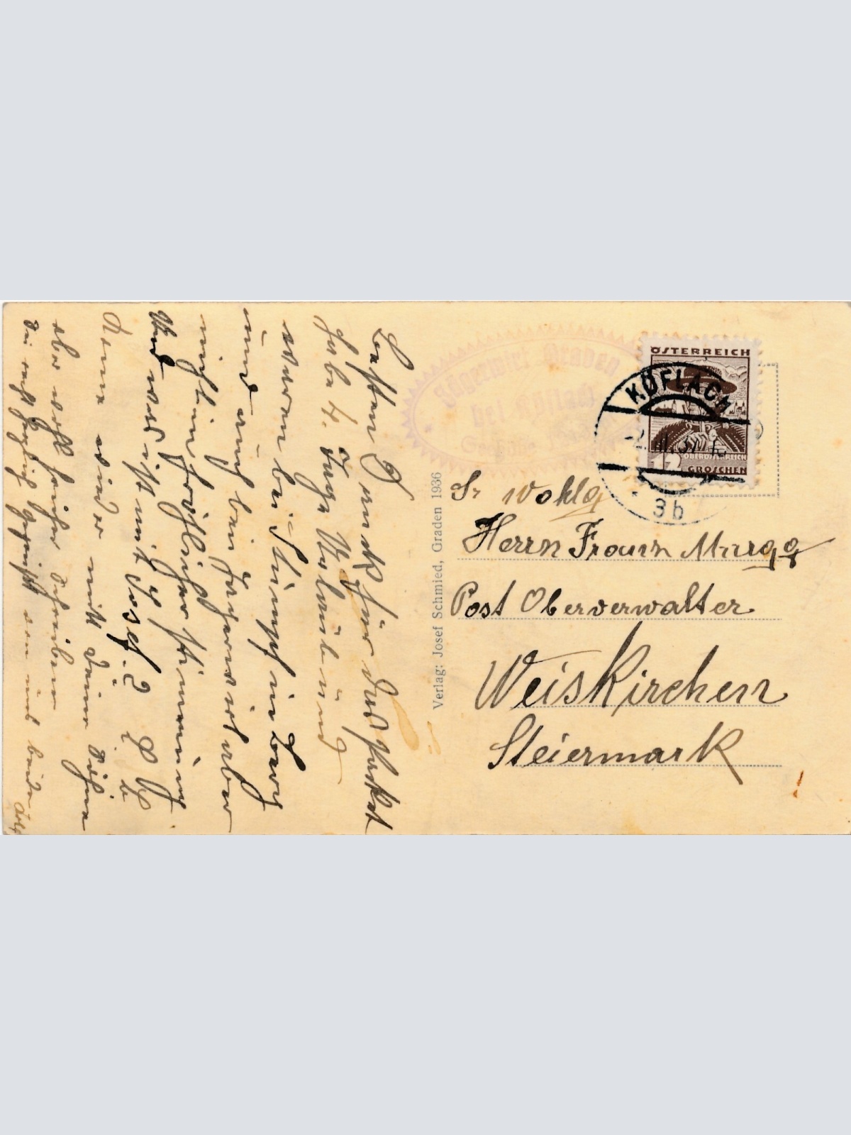 AK aus Graden mit Jägerwirt Steiermark Ansichtskarte (14217)