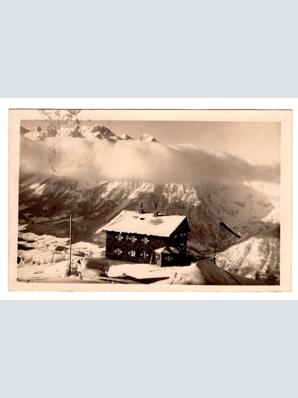 AK, Krummholzhütte am Hauer Kalbling, Steiermark, Ansichtskarte (S4985)