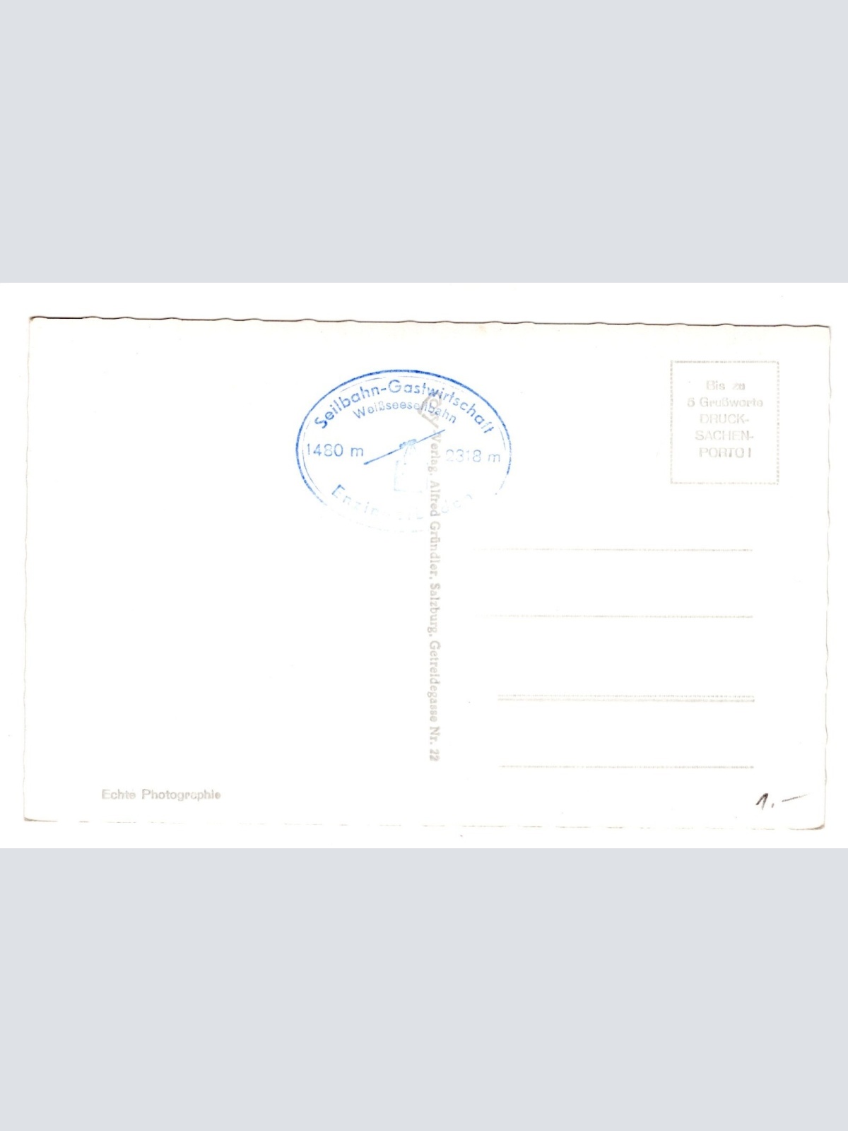 AK, Enzingerboden, Seilbahn zum Weiss-See, Salzburg, Ansichtskarte (S5016)