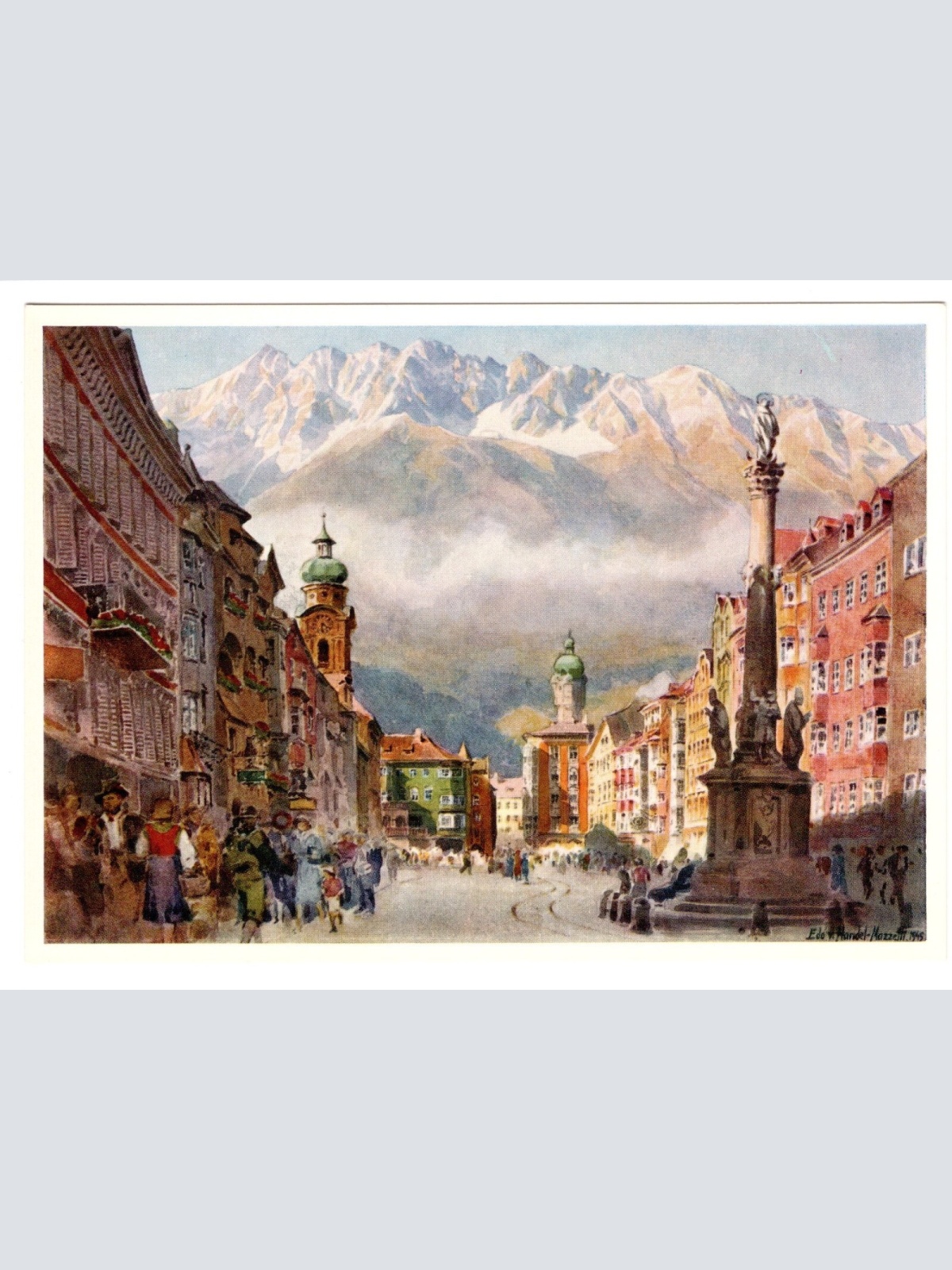 Künstler-AK, Handel-Mazzetti, Innsbruck, Nr. 5 Maria-Theresienstraße  (S5025)