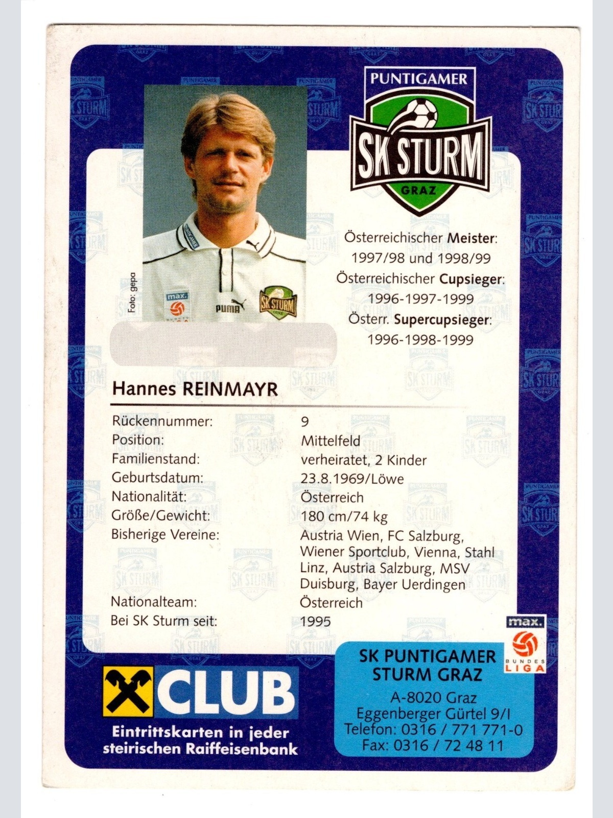 AK, Hannes Reinmayr, mit Original Unterschrift (S5045)